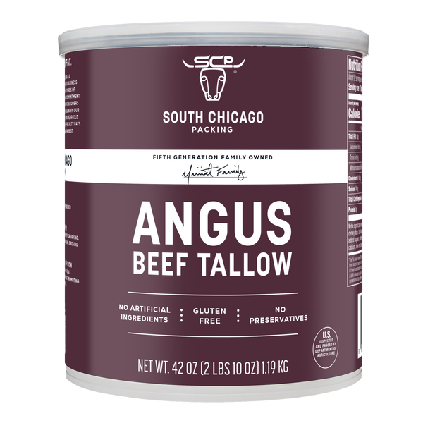 Can of South Chicago Packing Angus Beef Tallow on a white background