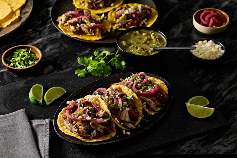 Carnitas Tacos with Tallow-Roasted Salsa Verde
