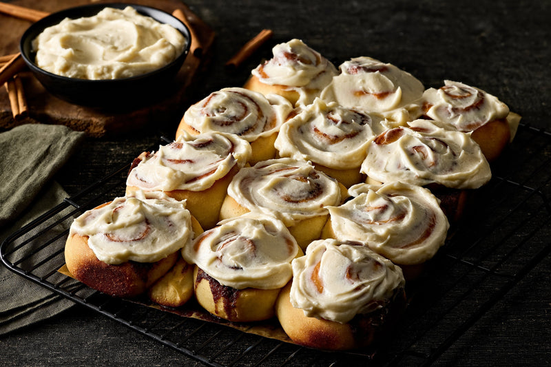 Cinnamon Rolls with Vanilla Bean Cream Cheese Frosting