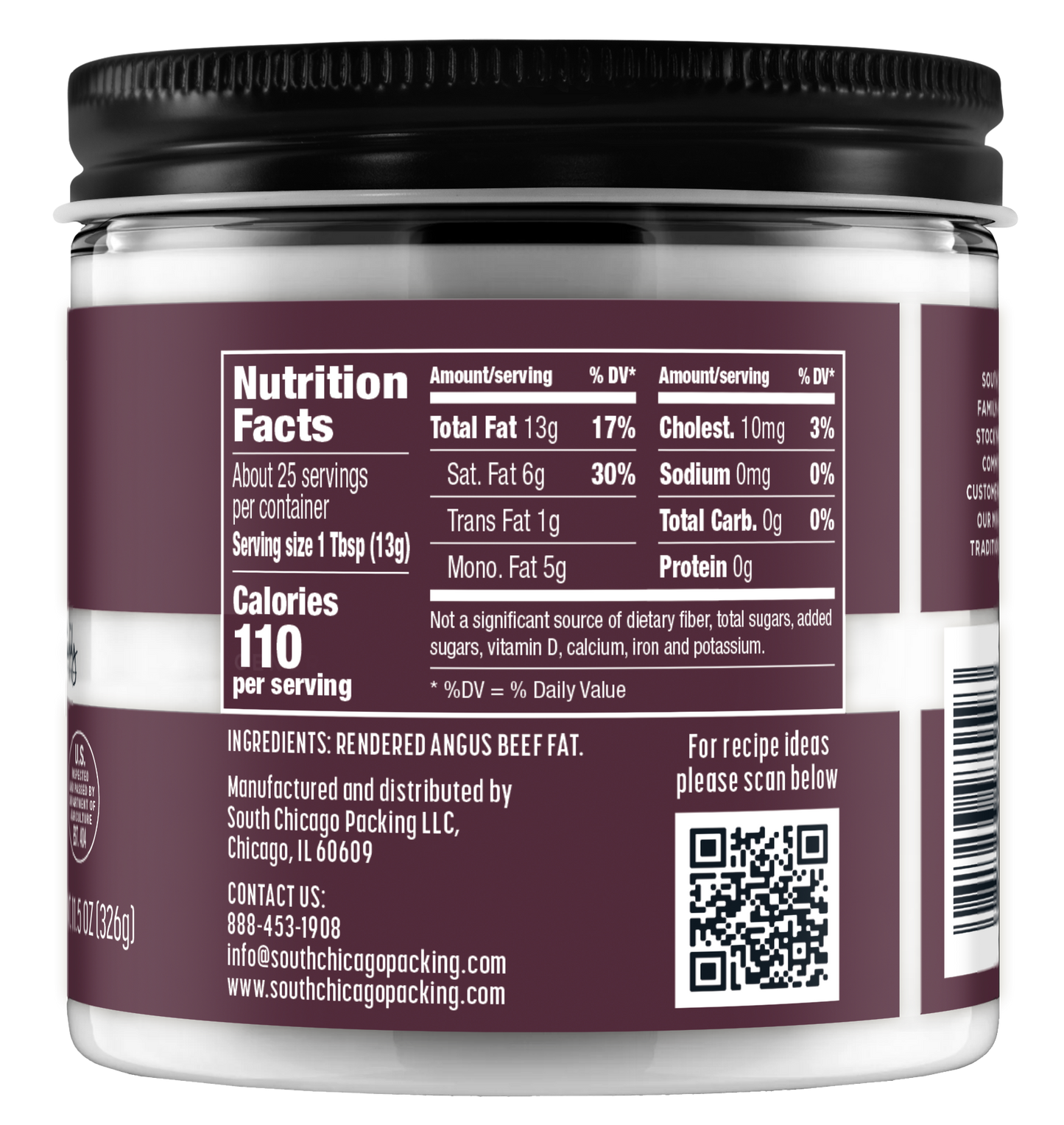 Angus Beef Tallow Jar